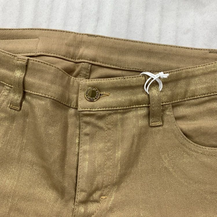 Louis Vuitton Louis Vuitton Gold Metallic Pants Size 38 Size 27" / US 4 / IT 40 - 8 Thumbnail