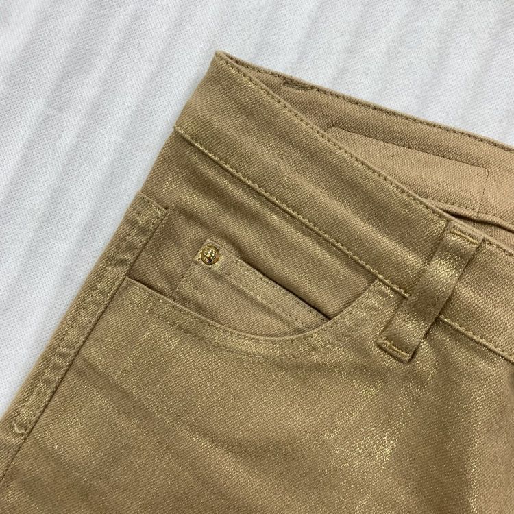 Louis Vuitton Louis Vuitton Gold Metallic Pants Size 38 Size 27" / US 4 / IT 40 - 9 Thumbnail