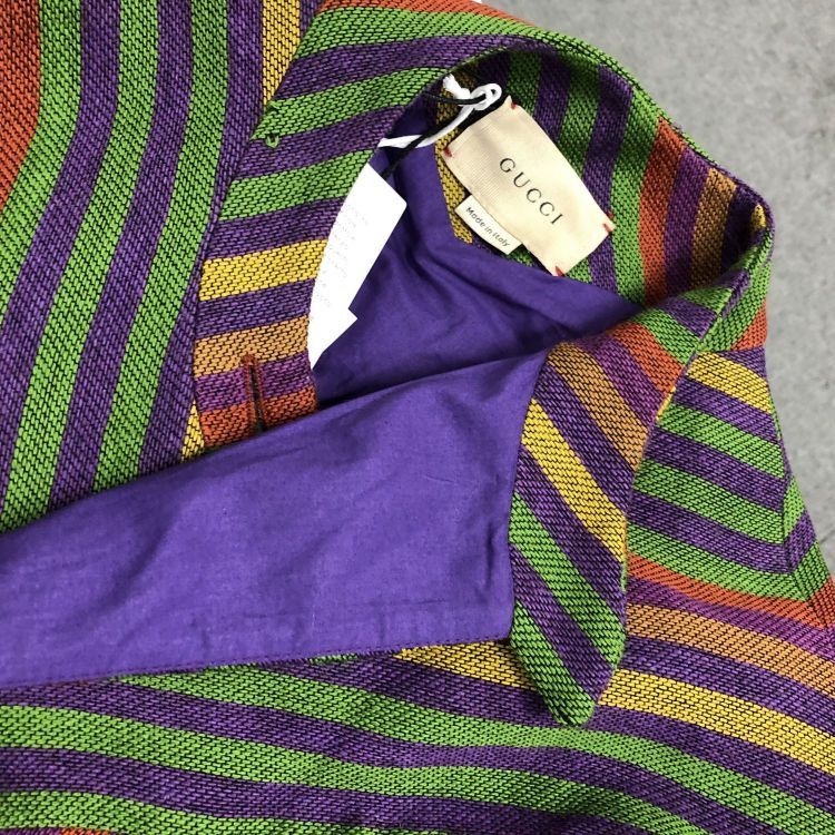 Gucci Gucci Multicolor Stripe Coat Size XS Size XS / US 0-2 / IT 36-38 - 7 Thumbnail
