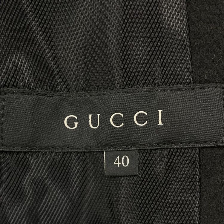 Gucci Gucci Black Wool Belted Coat Size 40 Size S / US 4 / IT 40 - 3 Thumbnail