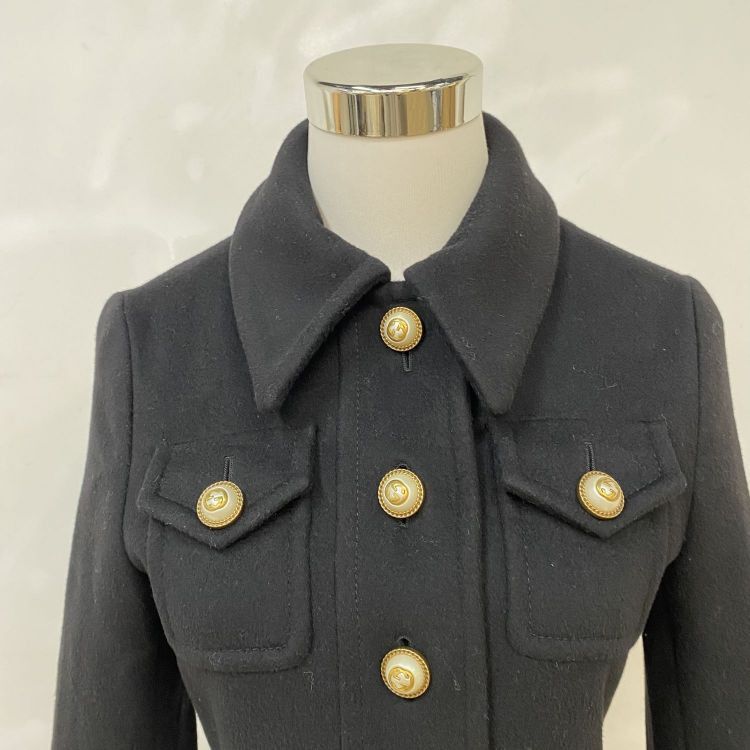 Gucci Gucci Gold Button Wool Coat Size 40 Size S / US 4 / IT 40 - 8 Thumbnail