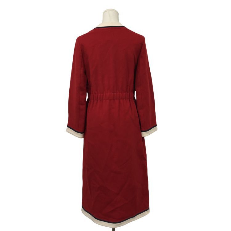 Gucci Gucci Red Wool Trim Coat Size 42 Size M / US 6-8 / IT 42-44 - 2 Thumbnail