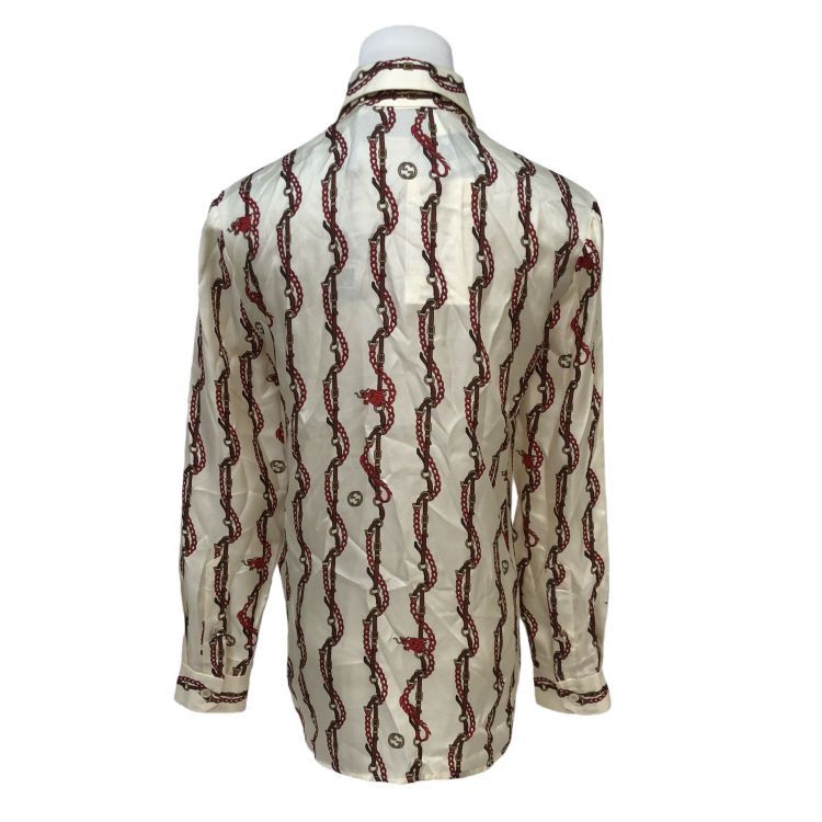 Gucci Gucci Chain Print Silk Button Up Size 36 Size XS / US 0-2 / IT 36-38 - 2 Thumbnail
