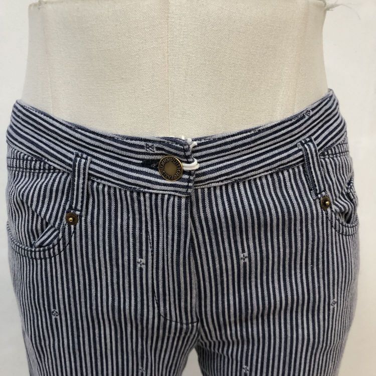 Louis Vuitton Louis Vuitton Striped Monogram Pants Size 38 Size 27" / US 4 / IT 40 - 6 Thumbnail