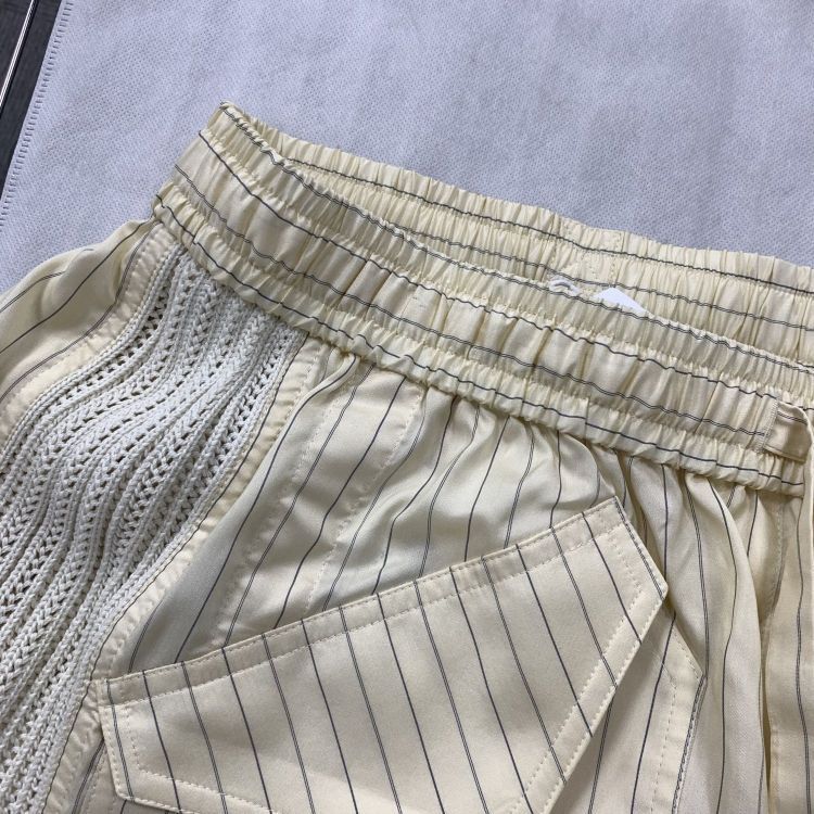 Louis Vuitton Louis Vuitton Striped Silk Shorts Size 34 Size 25" / US 0 / IT 36 - 7 Thumbnail