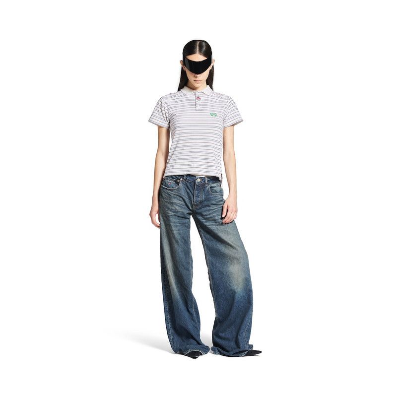 Balenciaga wide leg baggy pants in deep blue cotton denim Size US 29 - 3 Thumbnail