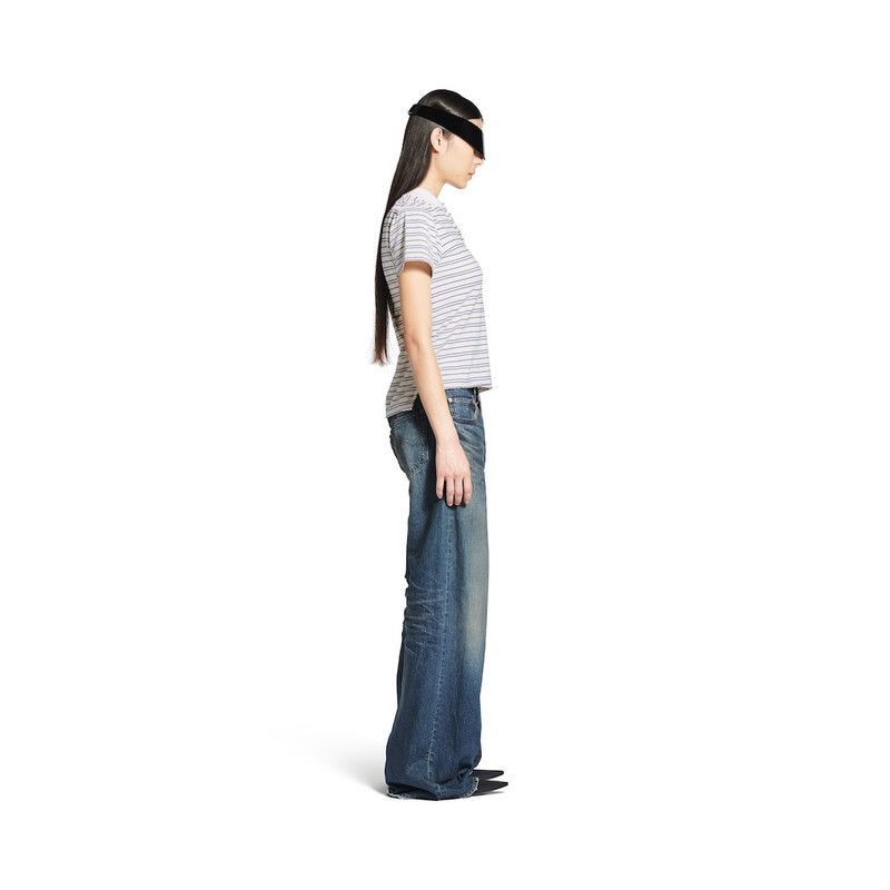Balenciaga wide leg baggy pants in deep blue cotton denim Size US 30 / EU 46 - 4 Thumbnail