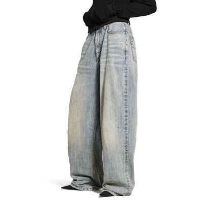 Balenciaga pull-up pants in blue indigo denim Size US 27 - 6 Thumbnail