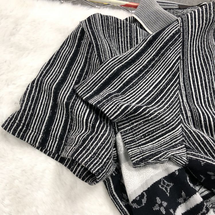 Louis Vuitton Louis Vuitton Striped Monogram Polo Shirt Size M Size US M / EU 48-50 / 2 - 7 Thumbnail