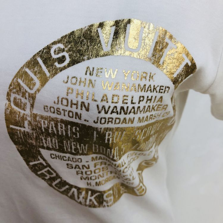 Louis Vuitton Louis Vuitton Gold Graphic T-Shirt Size M Size US M / EU 48-50 / 2 - 6 Thumbnail