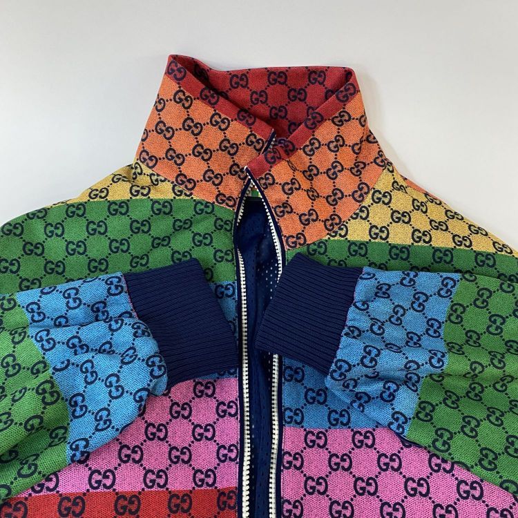 Gucci Gucci Rainbow Monogram Zip-Up Jacket Size S Size US S / EU 44-46 / 1 - 10 Thumbnail
