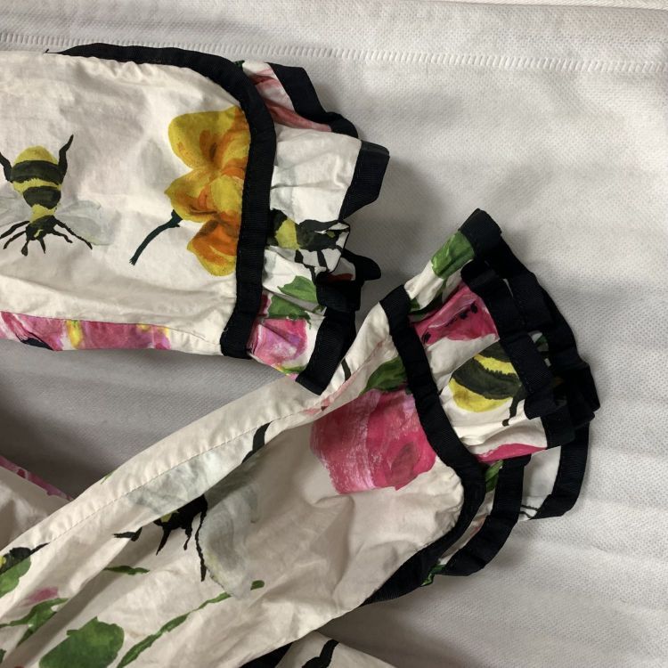 Gucci Gucci Floral Bee Print Ruffle Midi Dress Size 40 Size S / US 4 / IT 40 - 6 Thumbnail
