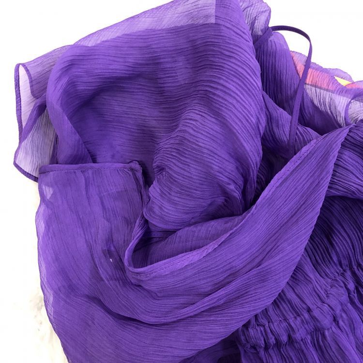 Gucci Gucci Purple Silk Midi Dress Size 40 Size S / US 4 / IT 40 - 7 Thumbnail