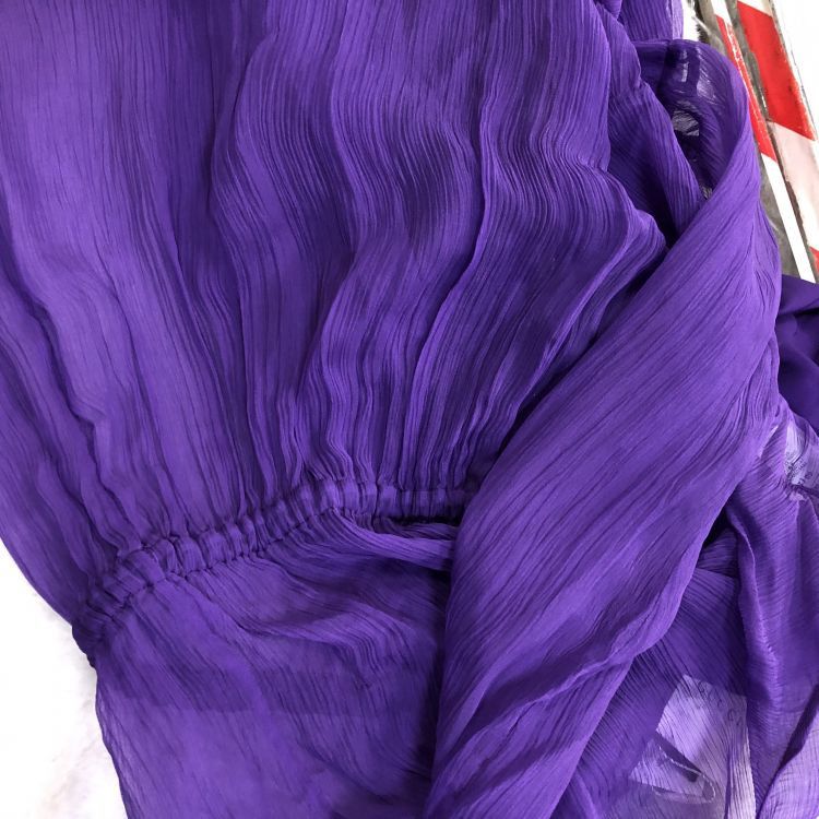 Gucci Gucci Purple Silk Midi Dress Size 40 Size S / US 4 / IT 40 - 8 Thumbnail
