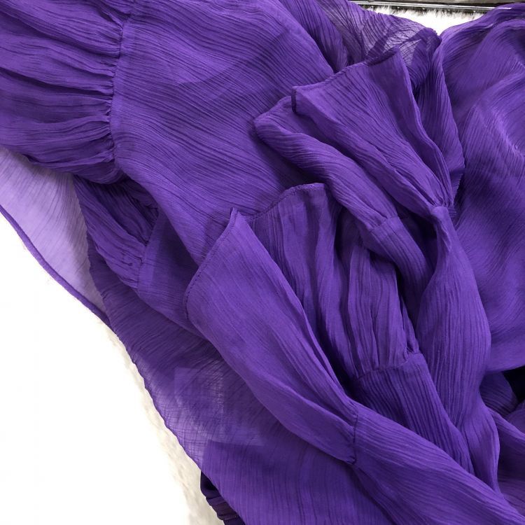 Gucci Gucci Purple Silk Midi Dress Size 40 Size S / US 4 / IT 40 - 9 Thumbnail