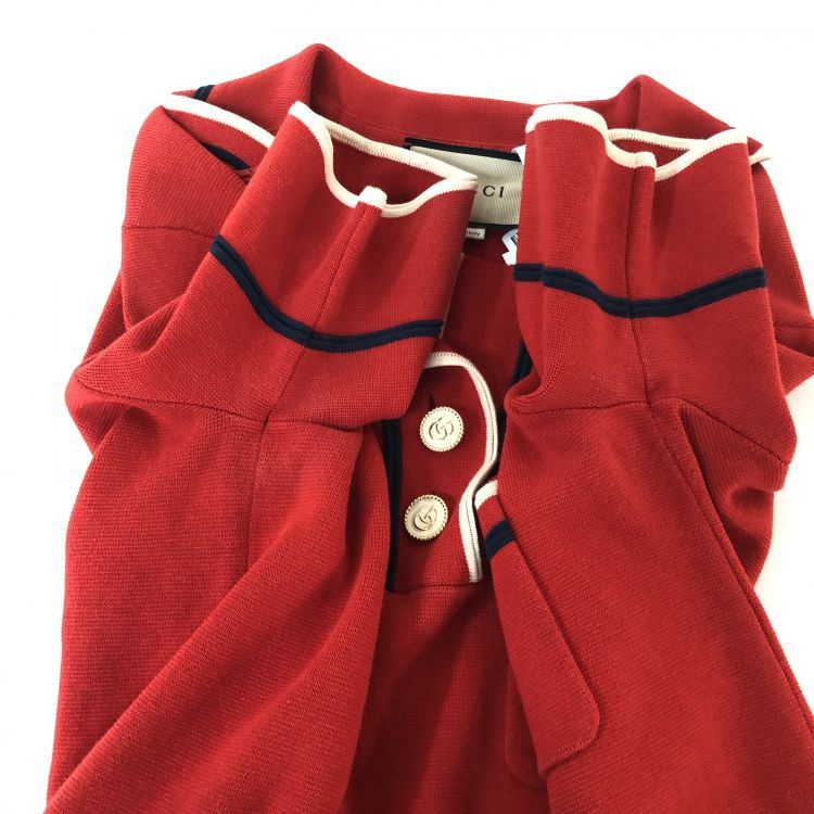 Gucci Gucci Red Knit Polo Dress Size S Size S / US 4 / IT 40 - 10 Thumbnail