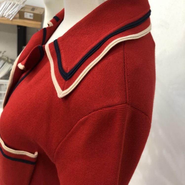 Gucci Gucci Red Knit Polo Dress Size S Size S / US 4 / IT 40 - 7 Thumbnail