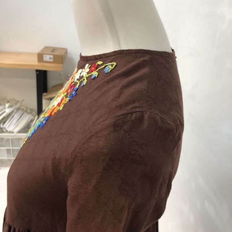 Gucci Gucci Floral Embroidered GG Midi Dress Size 12 Size XL / US 12-14 / IT 48-50 - 7 Thumbnail