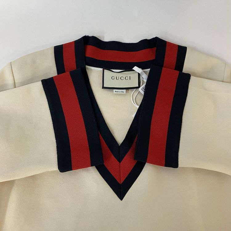 Gucci Gucci Striped V-Neck Mini Dress Size S Size S / US 4 / IT 40 - 10 Thumbnail