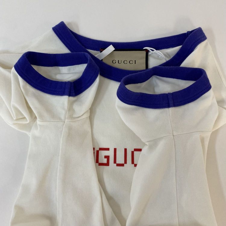 Gucci Gucci Graphic Logo Ringer T-Shirt Size M Size US M / EU 48-50 / 2 - 9 Thumbnail