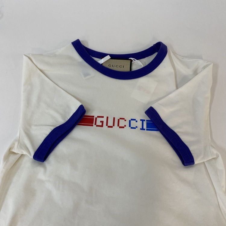 Gucci Gucci Graphic Logo Ringer T-Shirt Size M Size US M / EU 48-50 / 2 - 8 Thumbnail