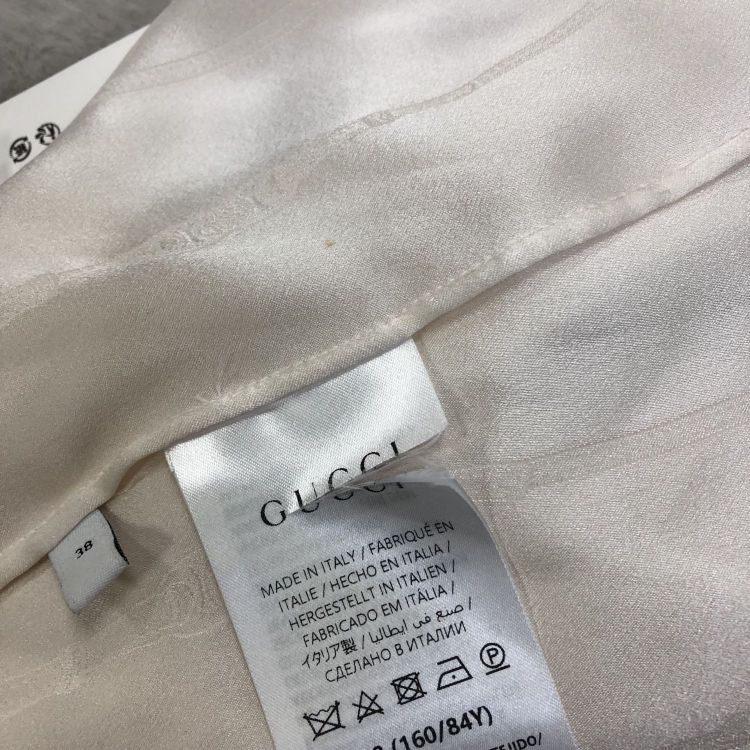 Gucci Gucci Logo Stripe Silk Button Up Shirt Size 38 Size XS / US 0-2 / IT 36-38 - 11 Thumbnail