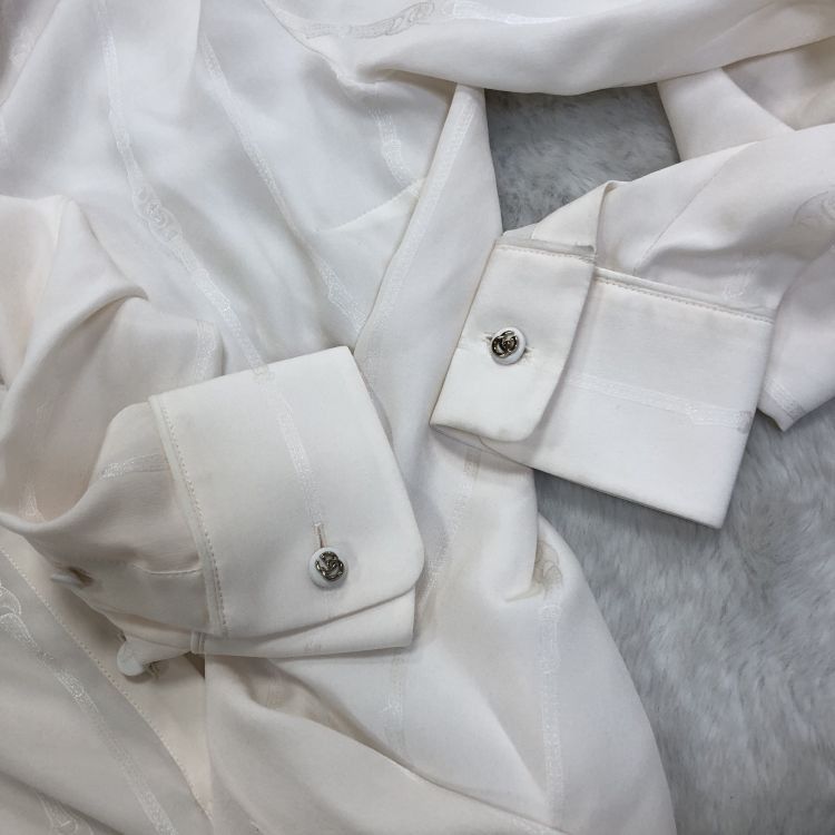 Gucci Gucci Logo Stripe Silk Button Up Shirt Size 38 Size XS / US 0-2 / IT 36-38 - 9 Thumbnail