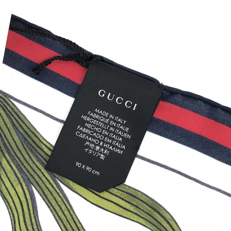 Gucci Gucci Floral Snake Print Silk Scarf 90x90cm Size ONE SIZE - 4 Thumbnail