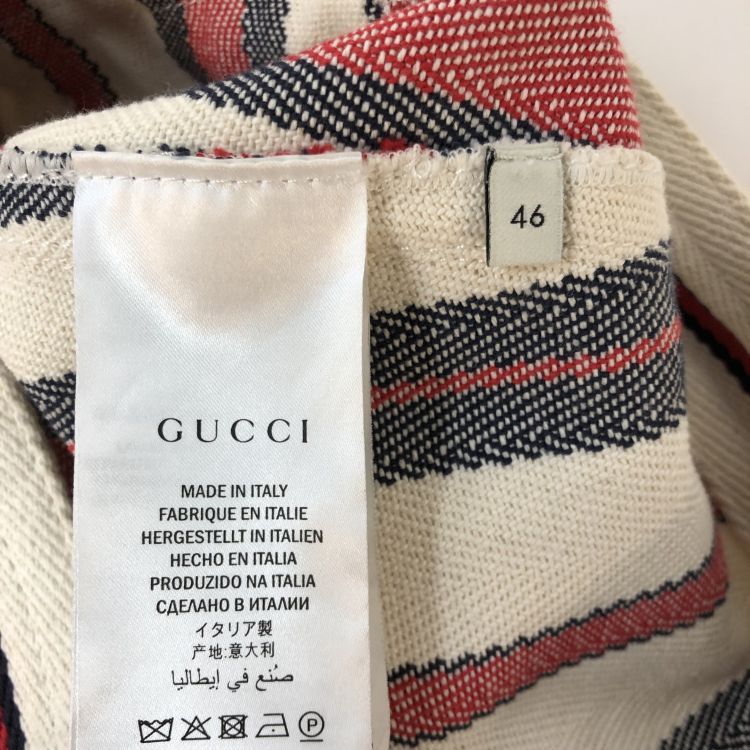 Gucci Gucci Striped Cotton Mini Skirt Size 46 Size 32" / US 10 / IT 46 - 4 Thumbnail