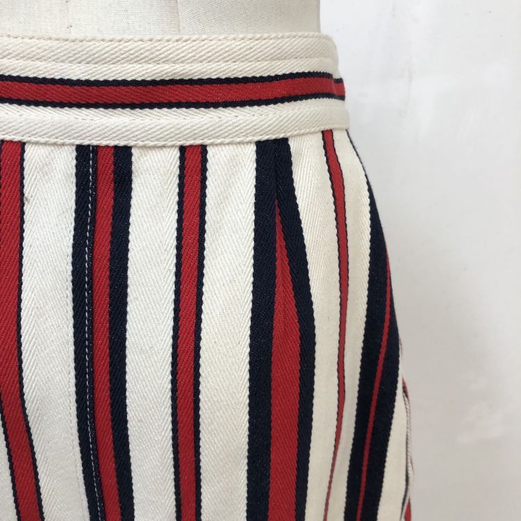 Gucci Gucci Striped Cotton Mini Skirt Size 46 Size 32" / US 10 / IT 46 - 9 Thumbnail