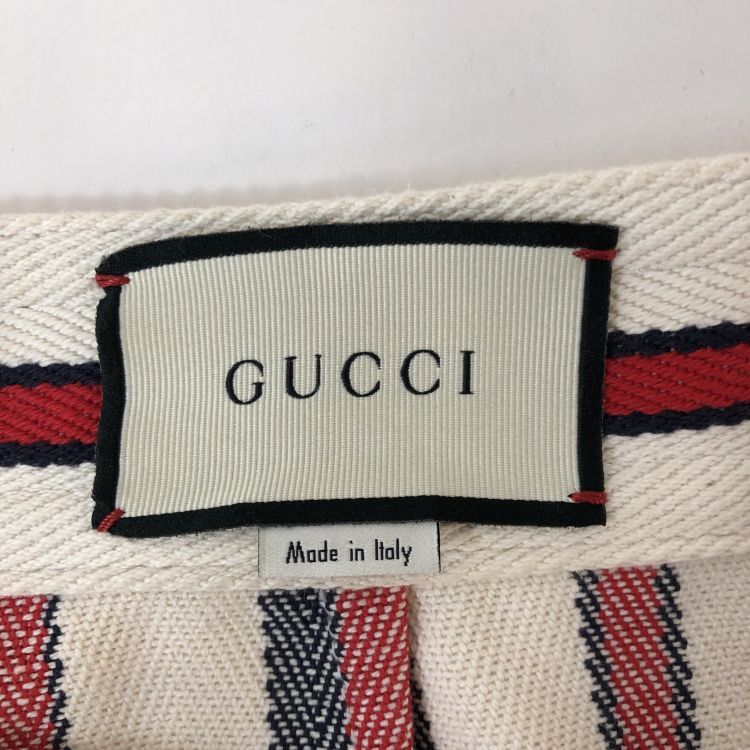 Gucci Gucci Striped Cotton Mini Skirt Size 46 Size 32" / US 10 / IT 46 - 3 Thumbnail