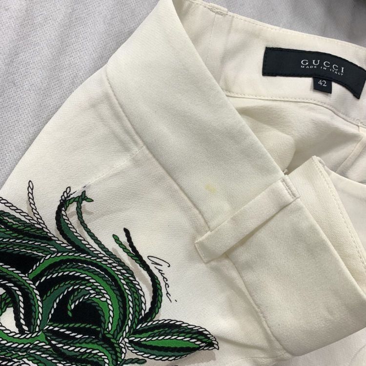 Gucci Gucci Tassel Print Silk Pants Size 42 Size 28" / US 6 / IT 42 - 6 Thumbnail