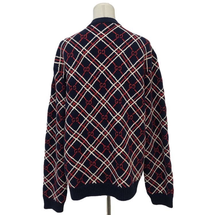 Gucci Gucci GG Logo Plaid Cardigan Size L Size US L / EU 52-54 / 3 - 2 Thumbnail