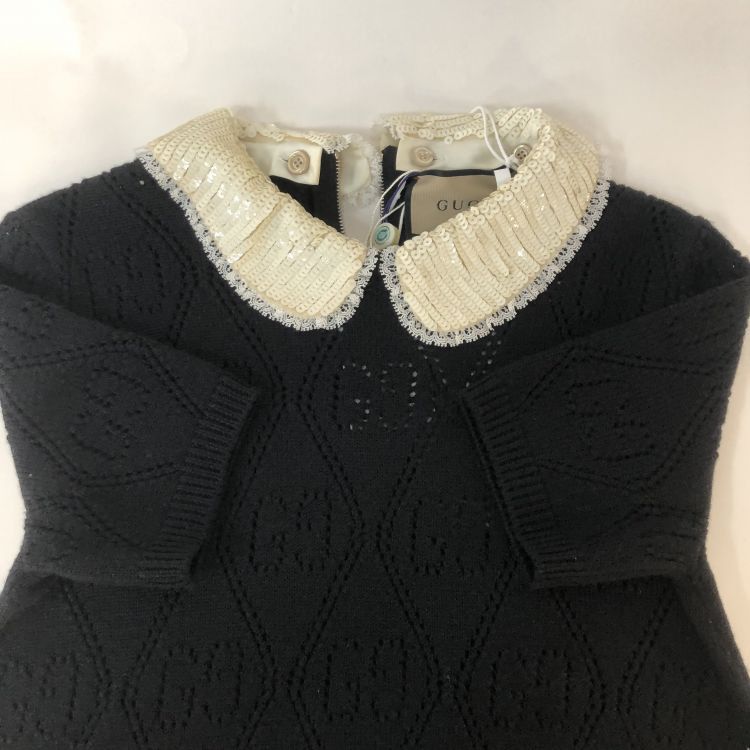 Gucci Gucci GG Knit Mini Dress with Sequin Collar XS Size XS / US 0-2 / IT 36-38 - 10 Thumbnail