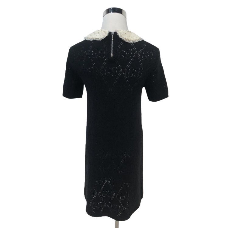 Gucci Gucci GG Knit Mini Dress with Sequin Collar XS Size XS / US 0-2 / IT 36-38 - 2 Thumbnail