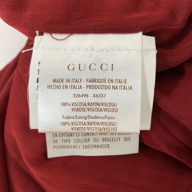 Gucci Gucci Red Tie Neck Long Sleeve Blouse Size M Size M / US 6-8 / IT 42-44 - 4 Thumbnail