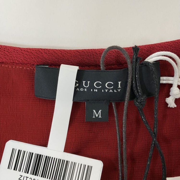 Gucci Gucci Red Tie Neck Long Sleeve Blouse Size M Size M / US 6-8 / IT 42-44 - 3 Thumbnail