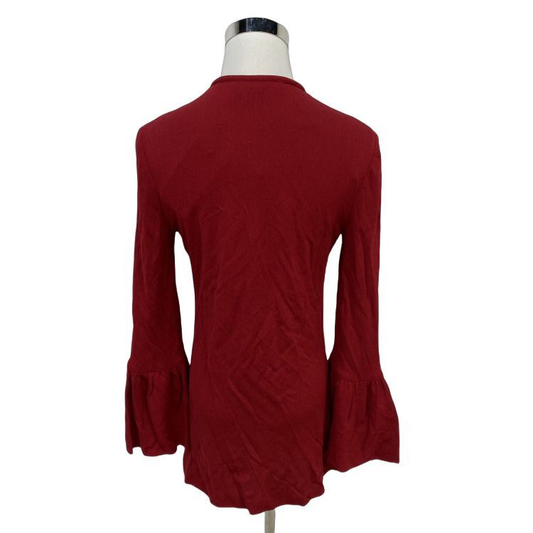 Gucci Gucci Red Tie Neck Long Sleeve Blouse Size M Size M / US 6-8 / IT 42-44 - 2 Thumbnail