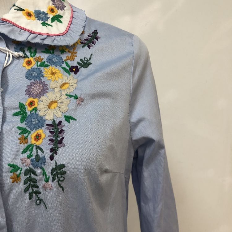 Gucci Gucci Floral Embroidered Button Up Shirt Size 44 Size M / US 6-8 / IT 42-44 - 8 Thumbnail