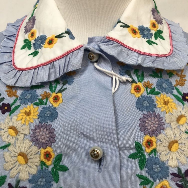 Gucci Gucci Floral Embroidered Button Up Shirt Size 44 Size M / US 6-8 / IT 42-44 - 7 Thumbnail