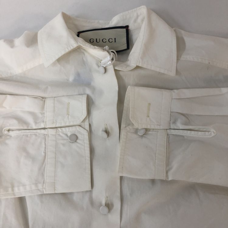 Gucci Gucci Teddy Bear Embroidered Button Up Shirt Size 38 Size XS / US 0-2 / IT 36-38 - 9 Thumbnail