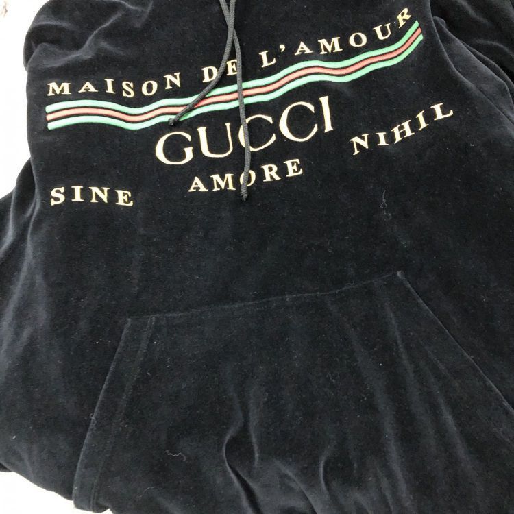 Gucci Gucci Maison de l'Amour Velour Hoodie Size S Size US S / EU 44-46 / 1 - 7 Thumbnail
