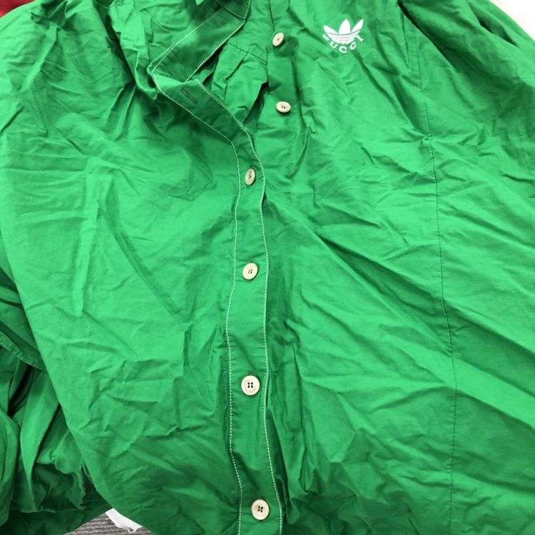 Gucci Gucci x Adidas Green Button Up Shirt Size 38 Size XS / US 0-2 / IT 36-38 - 7 Thumbnail