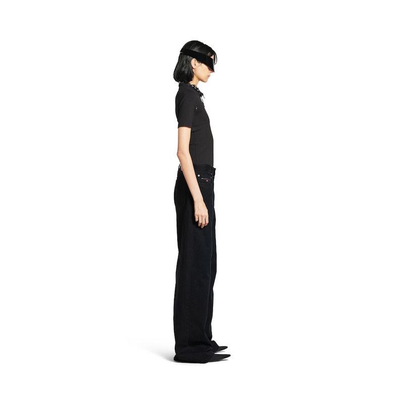 Balenciaga wide leg baggy pants in black Size US 29 - 5 Thumbnail