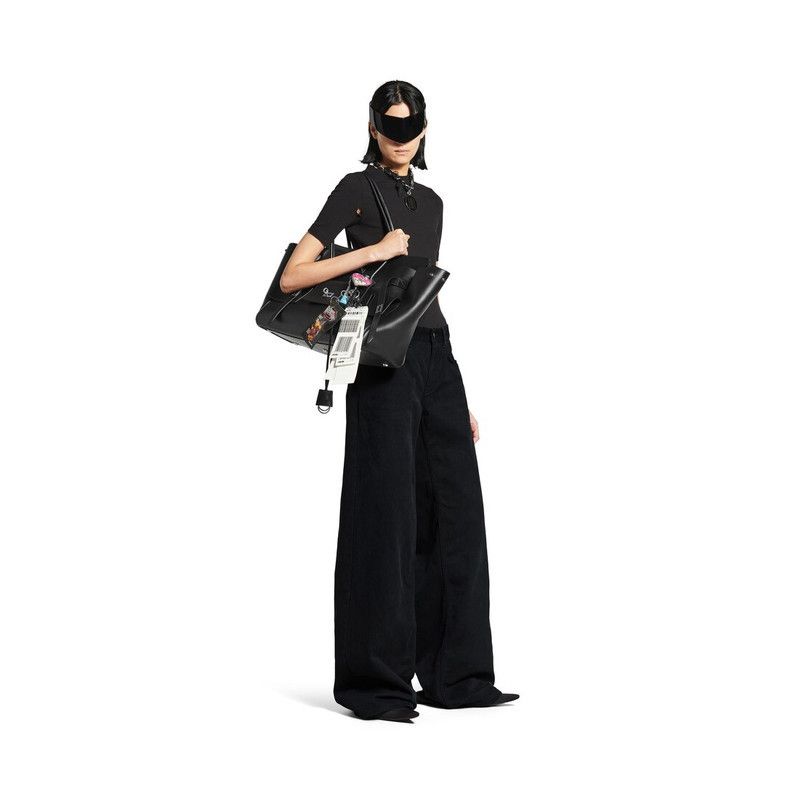 Balenciaga wide leg baggy pants in black Size US 31 - 4 Thumbnail