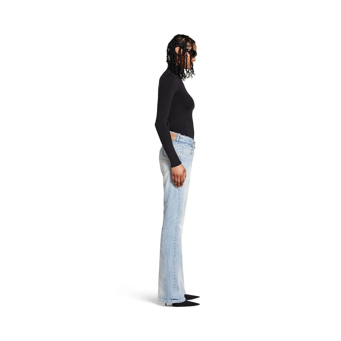 Balenciaga low waist pants in light blue Size US 27 - 5 Thumbnail