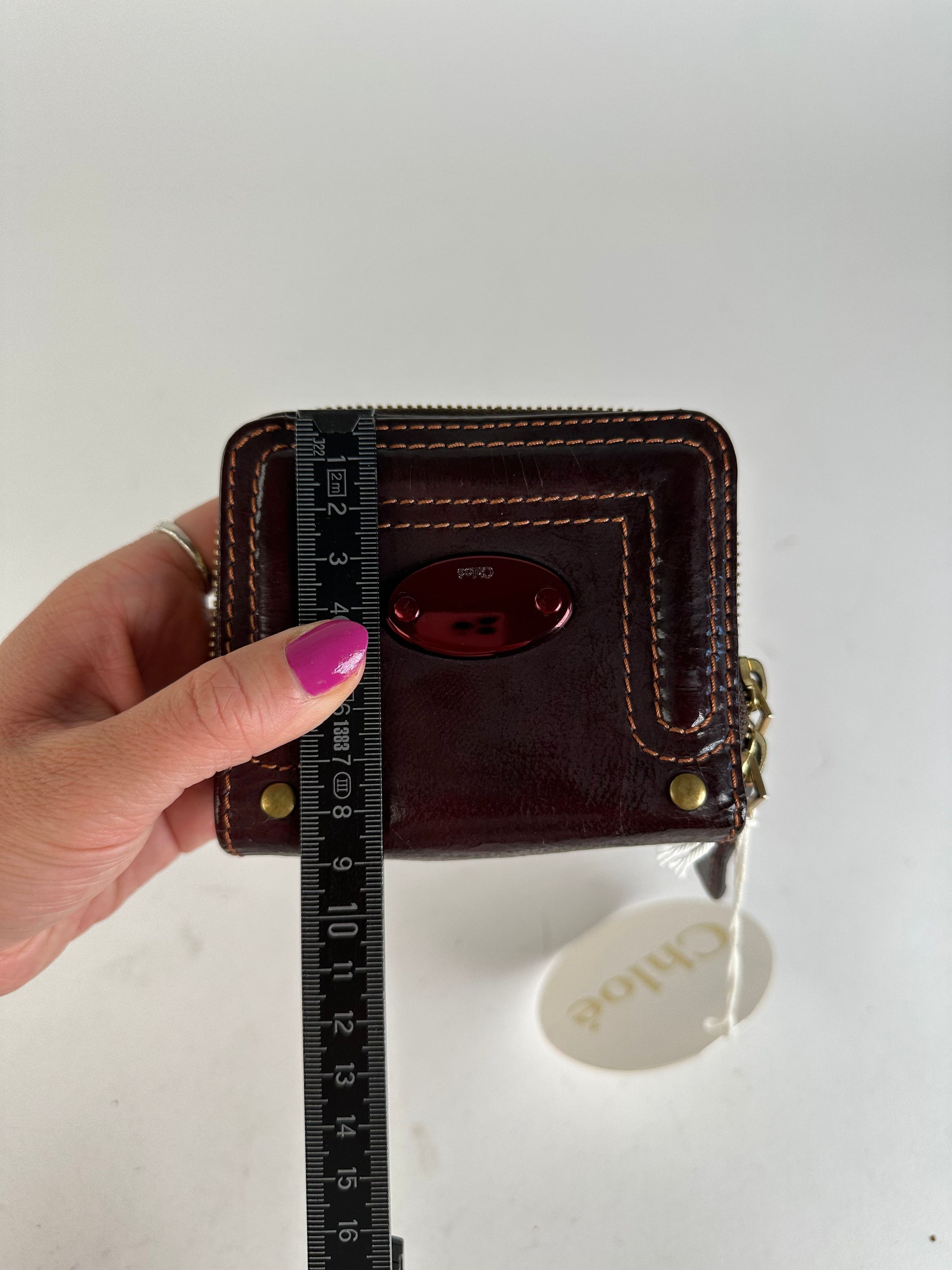 Chloe Vintage Chloé Paddington Leather Wallet Burgundy Size ONE SIZE - 7 Thumbnail