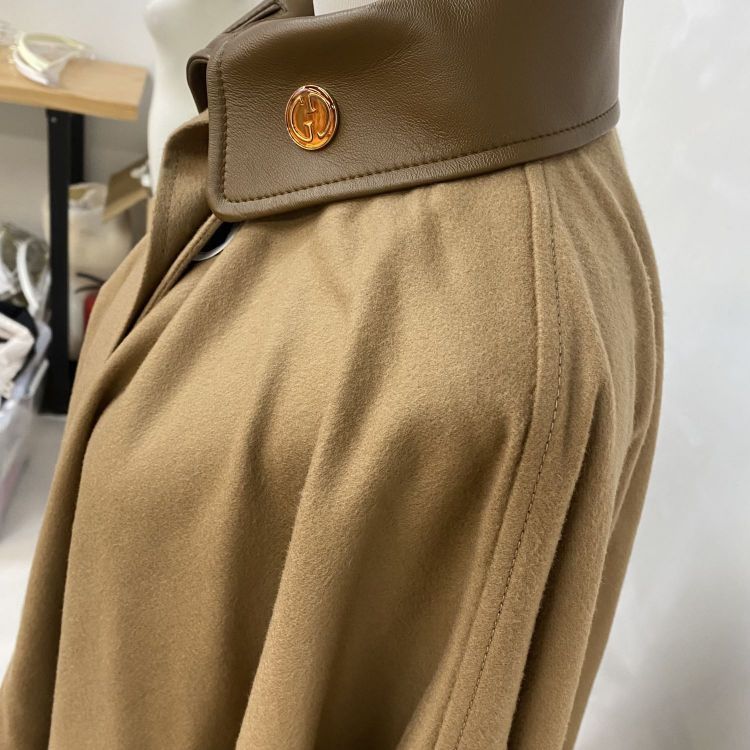 Gucci Gucci Wool Leather Collar Cape Size 40 Size S / US 4 / IT 40 - 9 Thumbnail