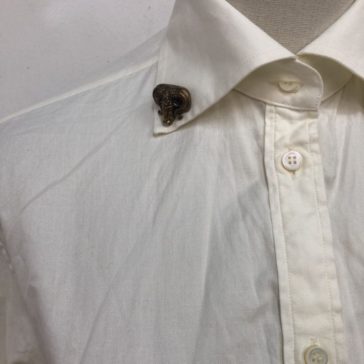 Gucci Gucci Ram Head Embroidered Button Up Shirt Size M Size US XXS / EU 40 - 7 Thumbnail