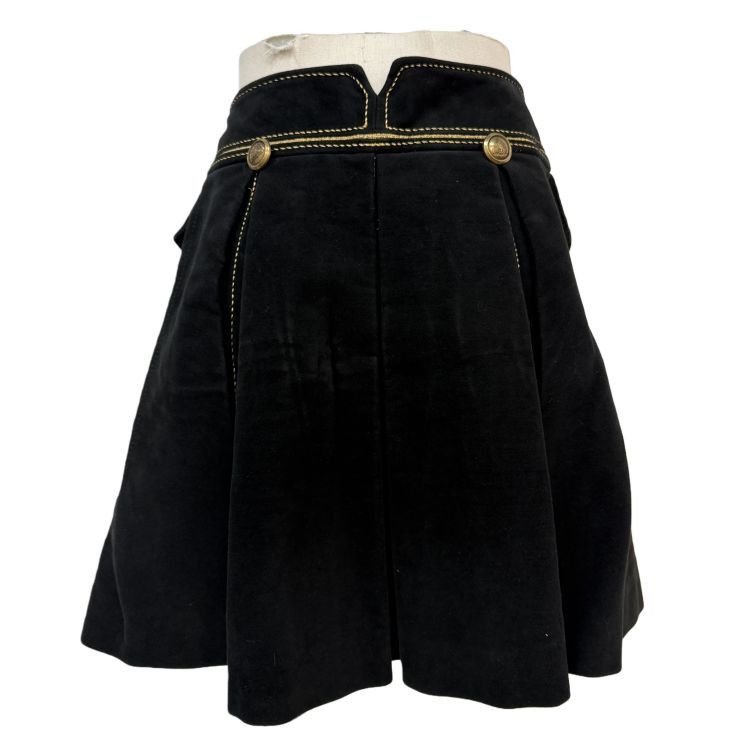 Gucci Gucci Gold Button Mini Skirt Size 40 Size 27" / US 4 / IT 40 - 2 Thumbnail
